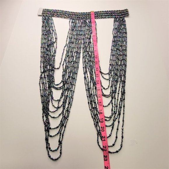 Multilayer Multicolor Sparkly Necklace Statement Necklace Costume Belly Dance - Picture 8 of 13